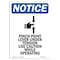 Signmission OSHA Notice Sign, Pinch Point Lever With Symbol, 24in X 18in Rigid Plastic, 18" W, 24" L, Portrait OS-NS-P-1824-V-17293 - alternate 1